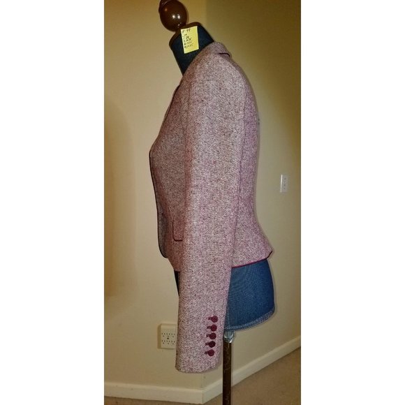 ✅#199 N W/O T Sm Halogen burgundy/off-white tweed - Picture 3 of 12